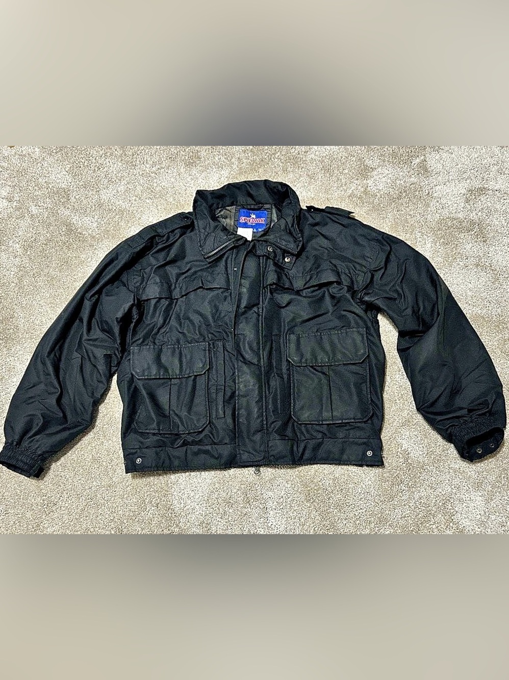 Spiewak Since 1904 Black Utility Field Jacket XL Zip Away Hood Tactical